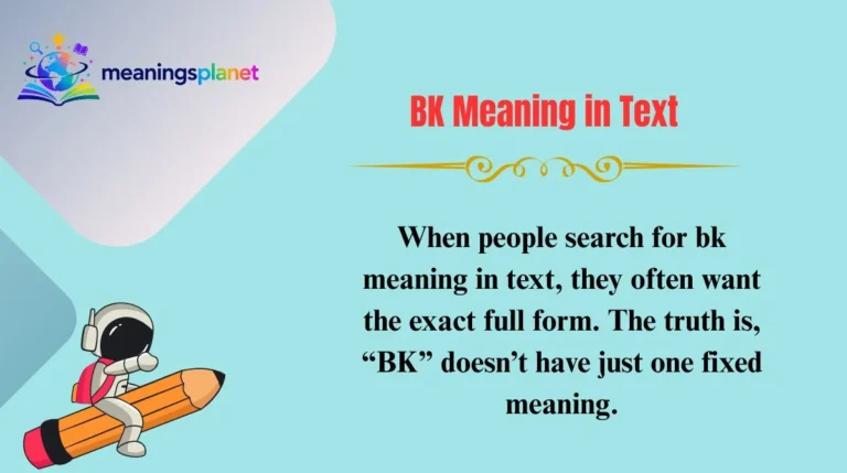 BK Meaning in Text