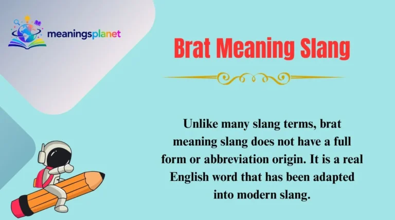 Brat Meaning Slang
