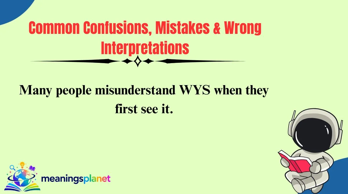 Common Confusions, Mistakes & Wrong Interpretations