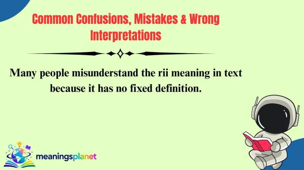 Common Confusions, Mistakes & Wrong Interpretations