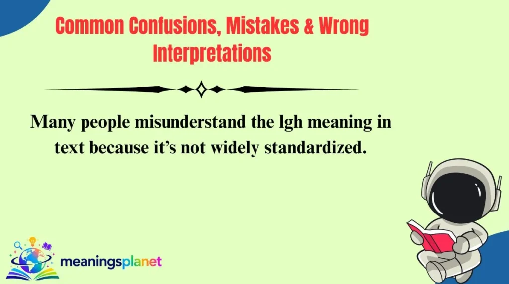 Common Confusions, Mistakes & Wrong Interpretations