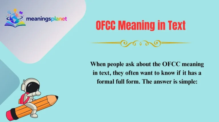 OFCC Meaning in Text