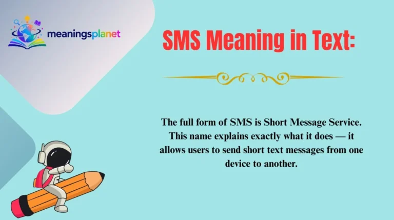 SMS Meaning in Text: