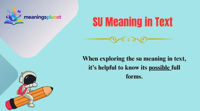 SU Meaning in Text