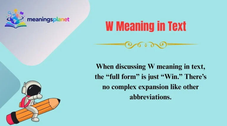 W Meaning in Text