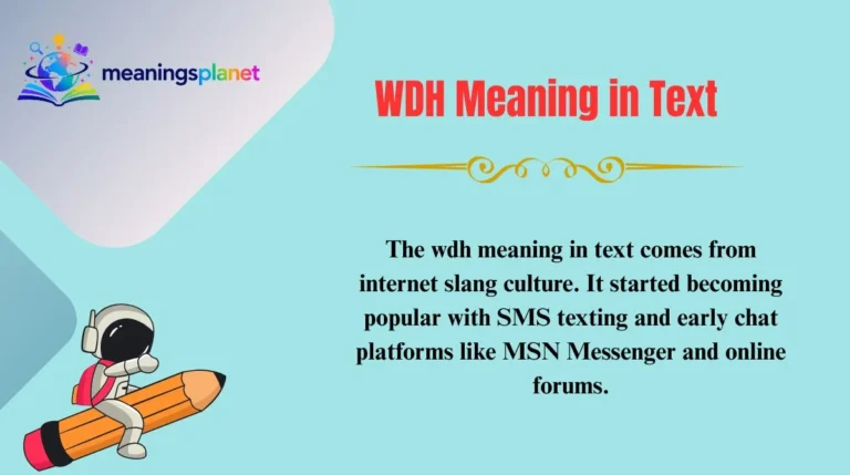 WDH Meaning in Text