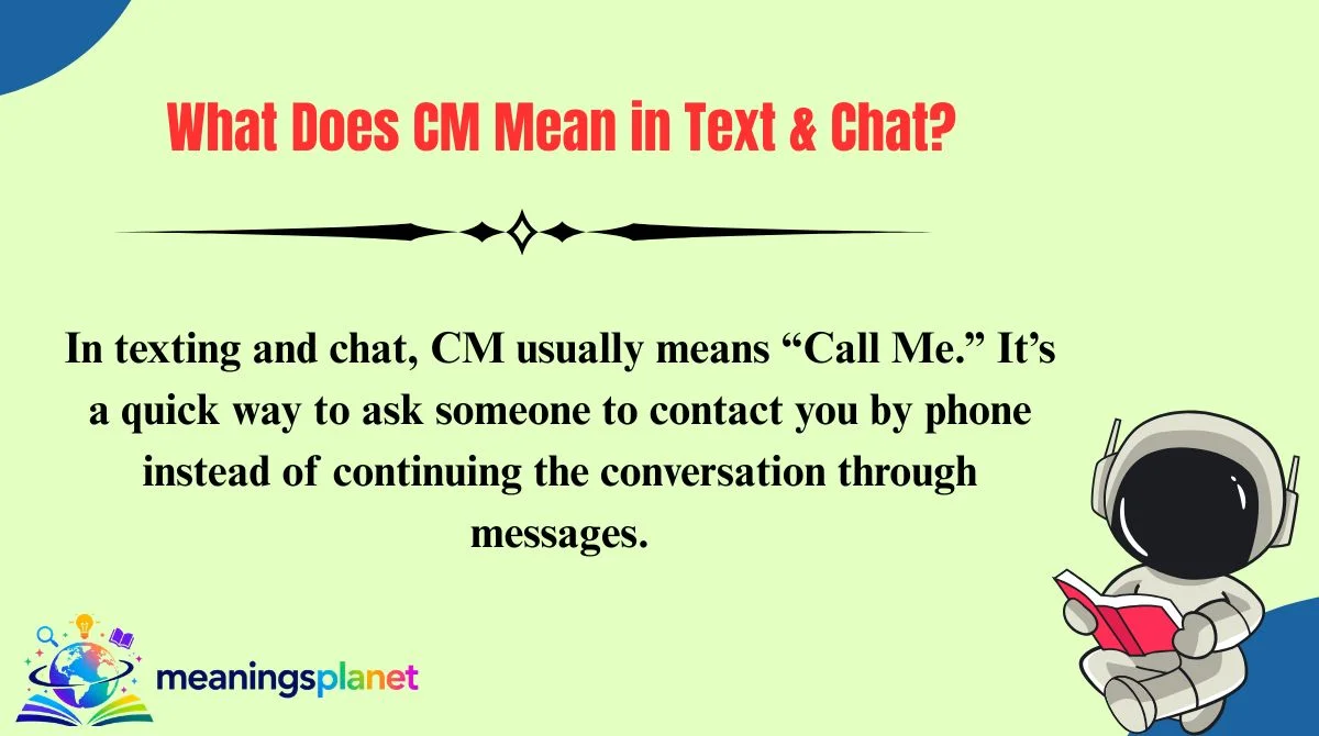 What Does CM Mean in Text & Chat?