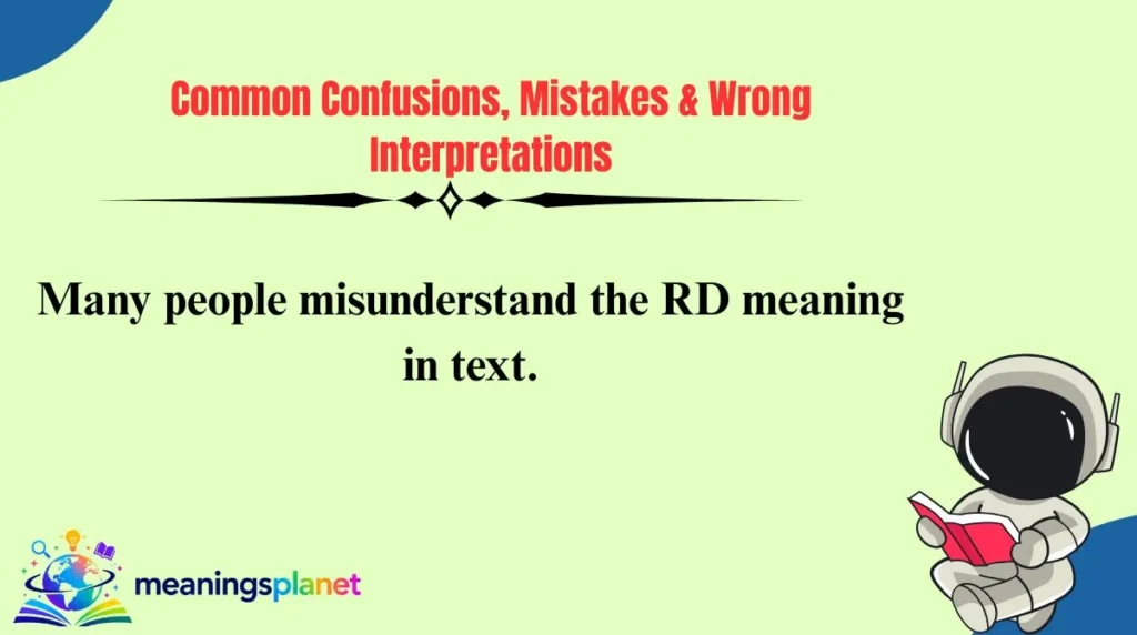 Common Confusions, Mistakes & Wrong Interpretations