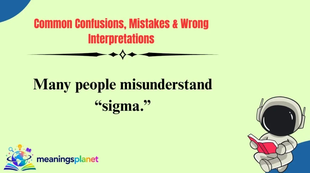 Common Confusions, Mistakes & Wrong Interpretations