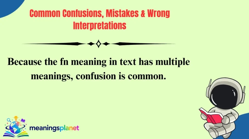 Common Confusions, Mistakes & Wrong Interpretations