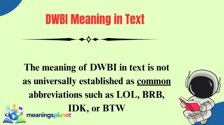 DWBI Meaning in Text