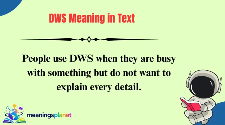 DWS Meaning in Text