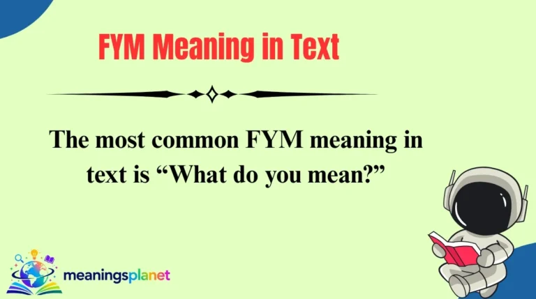 FYM Meaning in Text