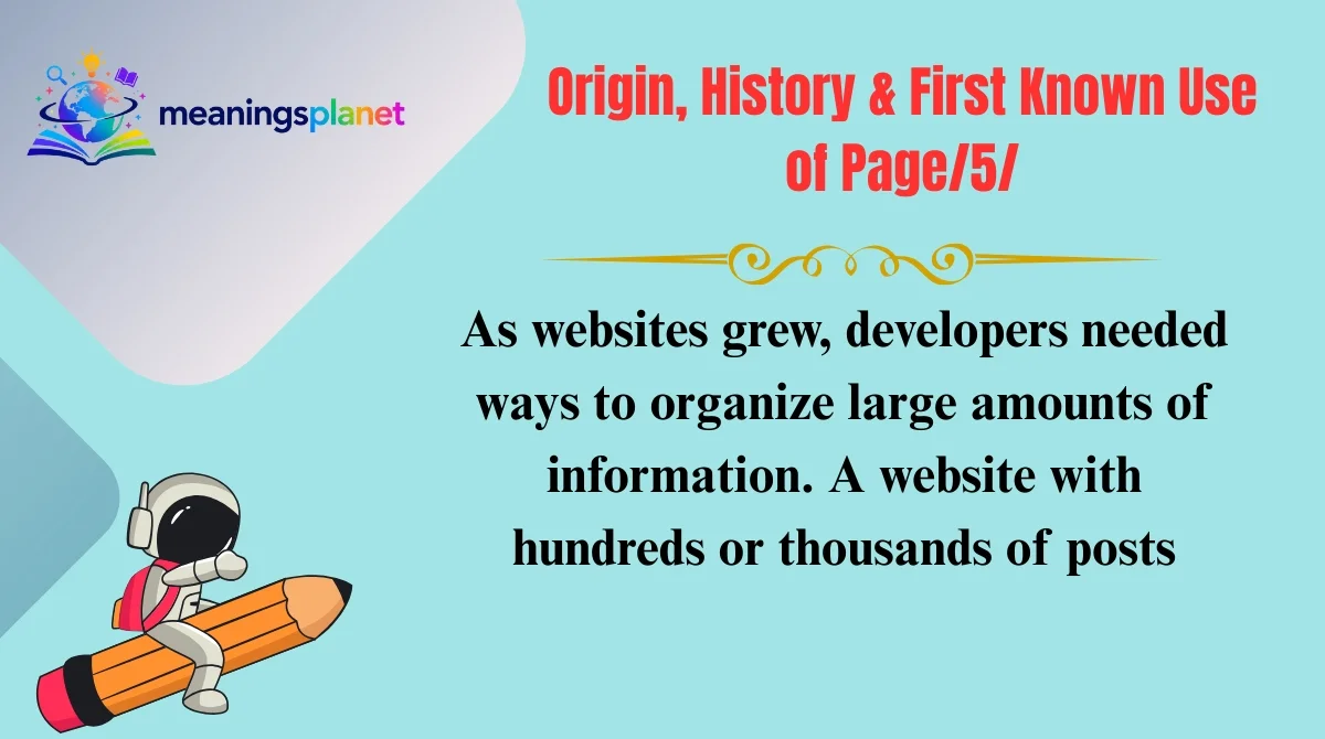 Origin, History & First Known Use of Page/5/
