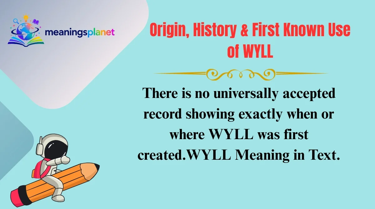 Origin, History & First Known Use of WYLL