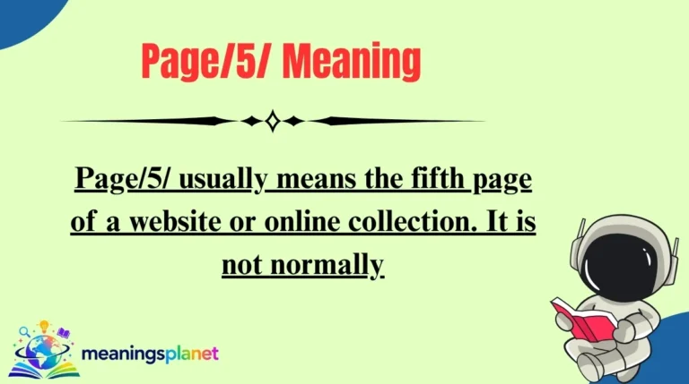 Page/5/ Meaning