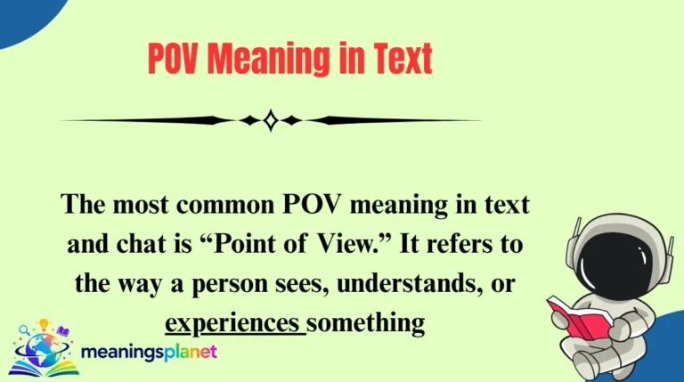 POV Meaning in Text