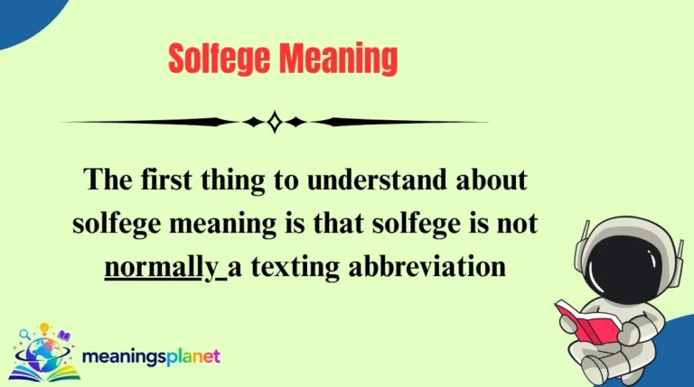 Solfege Meaning