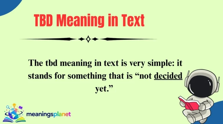 TBD Meaning in Text