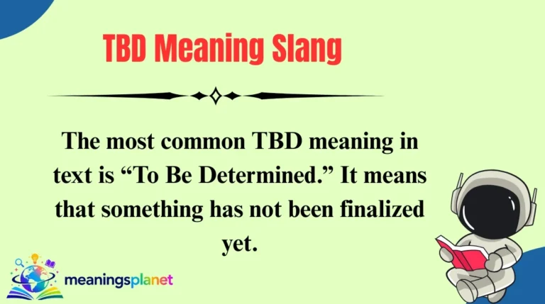 TBD Meaning Slang