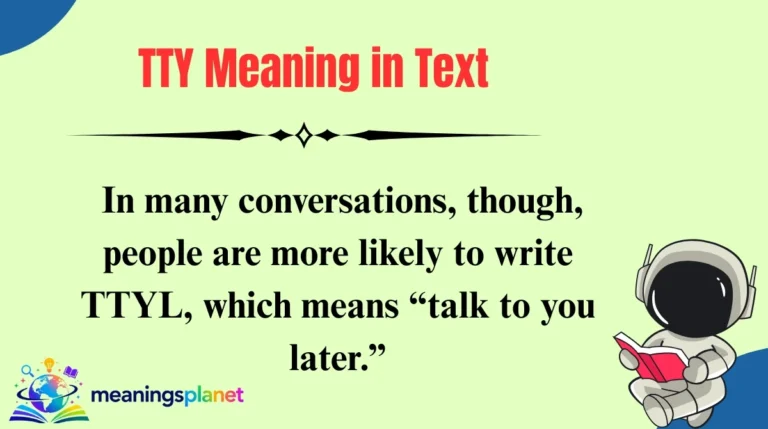 TTY Meaning in Text