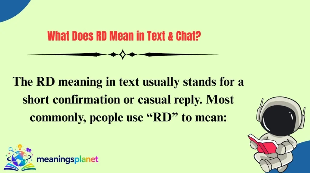What Does RD Mean in Text & Chat?