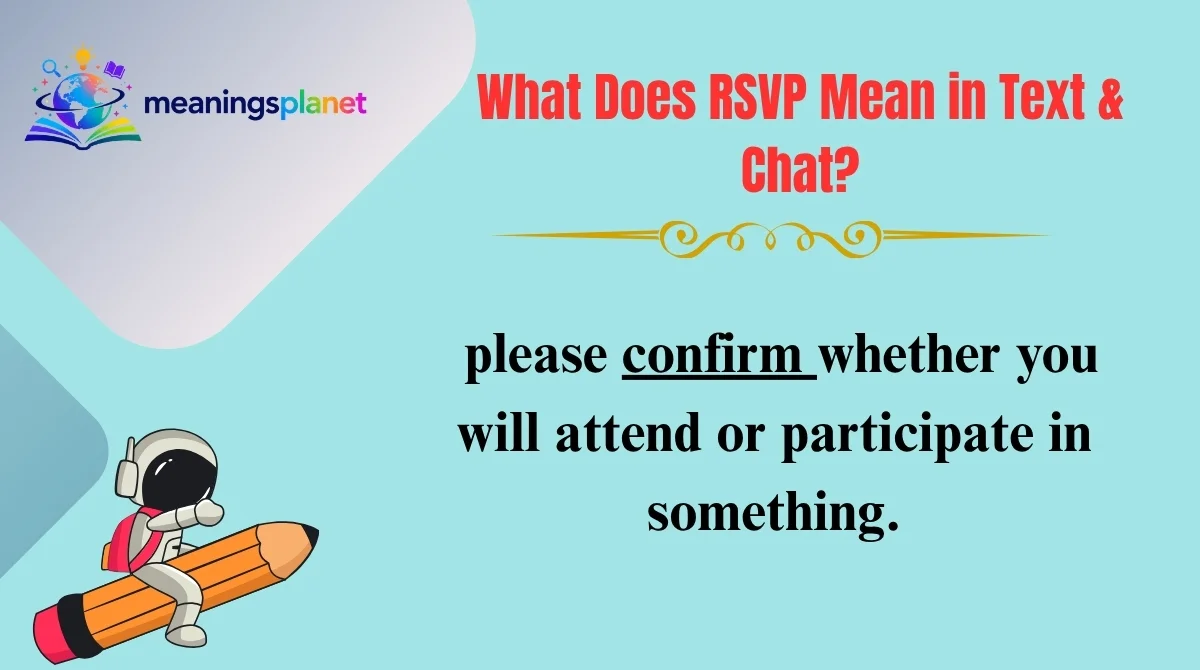What Does RSVP Mean in Text & Chat?