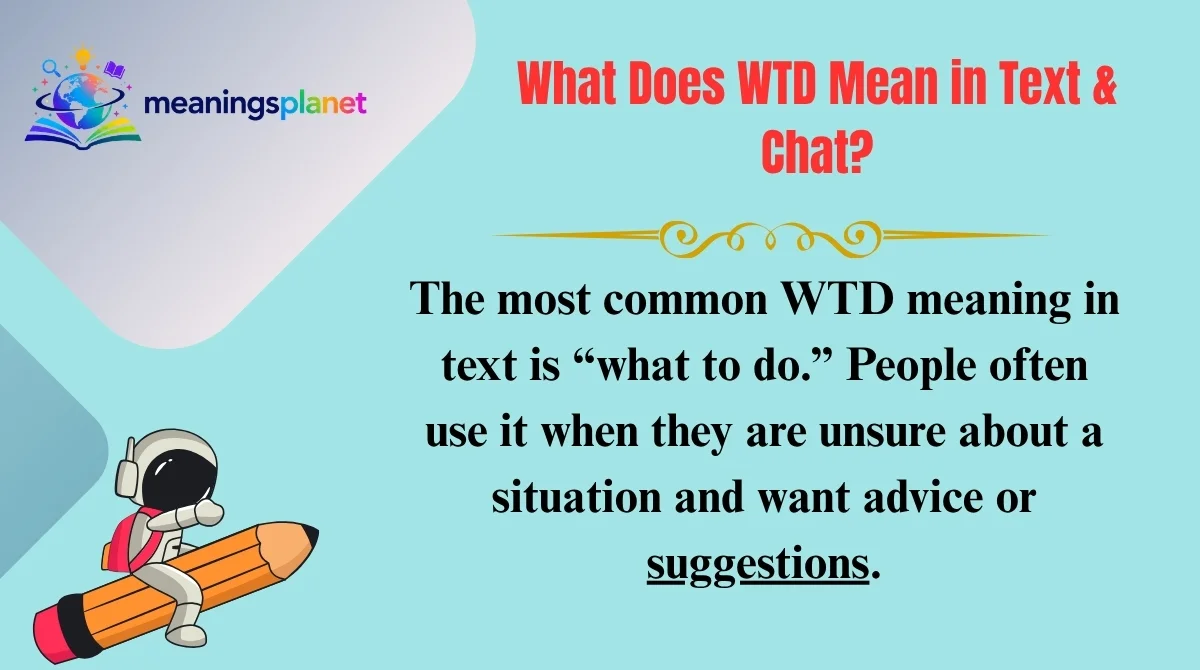 What Does WTD Mean in Text & Chat?